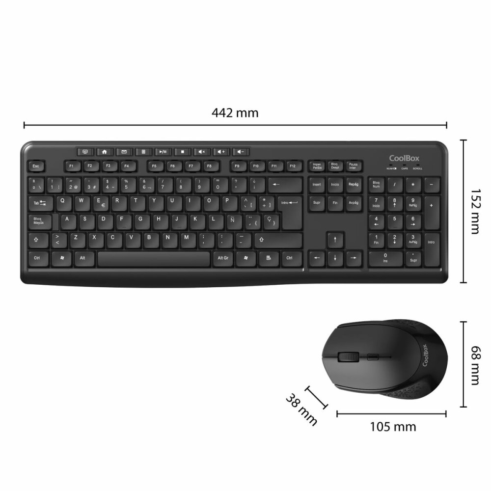 clavier et souris CoolBox COO-KTR-03W