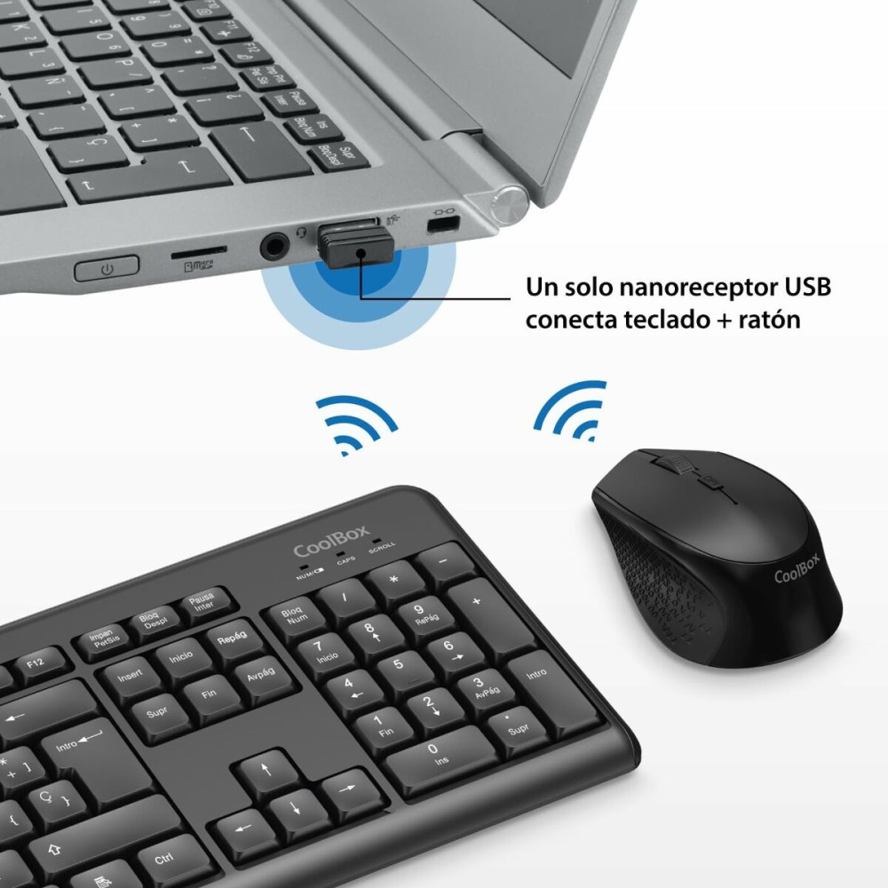 Tastatur mit Maus CoolBox COO-KTR-03W
