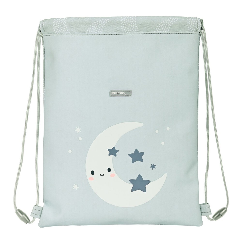 Rucksacktasche mit Bändern Safta Luna Grau 26 x 34 x 1 cm