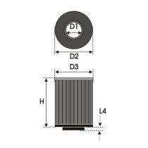 Air filter Green Filters B11.70 Universal