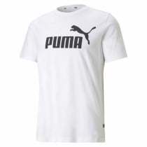 T-shirt à manches courtes homme Puma ESS LOGO TEE 586666 02 Blanc