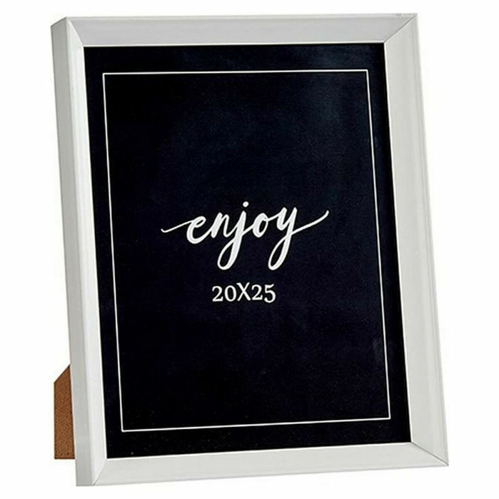 Cadre photo Gift Decor Blanc verre Plastique (6 Unités)