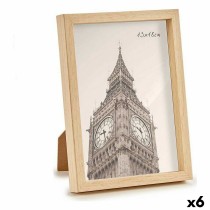Cadre photo Gift Decor Marron Naturel Plastique (6 Unités)