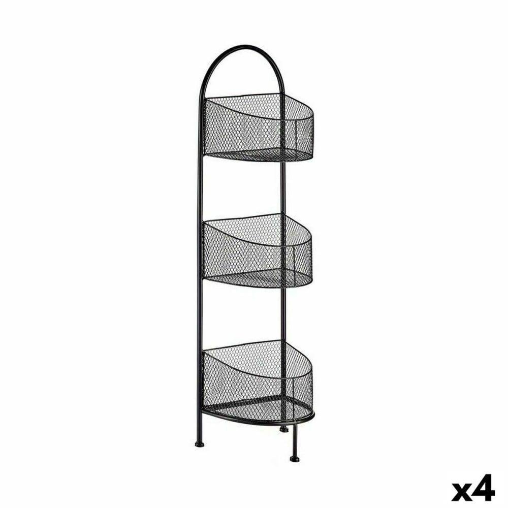 Regal Gift Decor Schwarz Metall 21,2 x 97 x 28,5 cm (4 Stück)