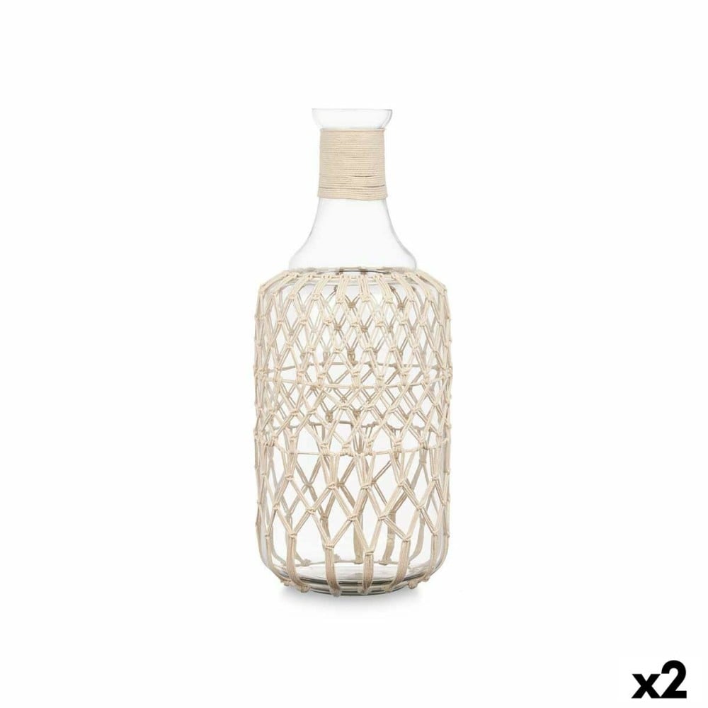 Dekorative Flasche Gift Decor Weiß Durchsichtig 20 x 48 x 20 cm 19 x 48 cm Deko (2 Stück)