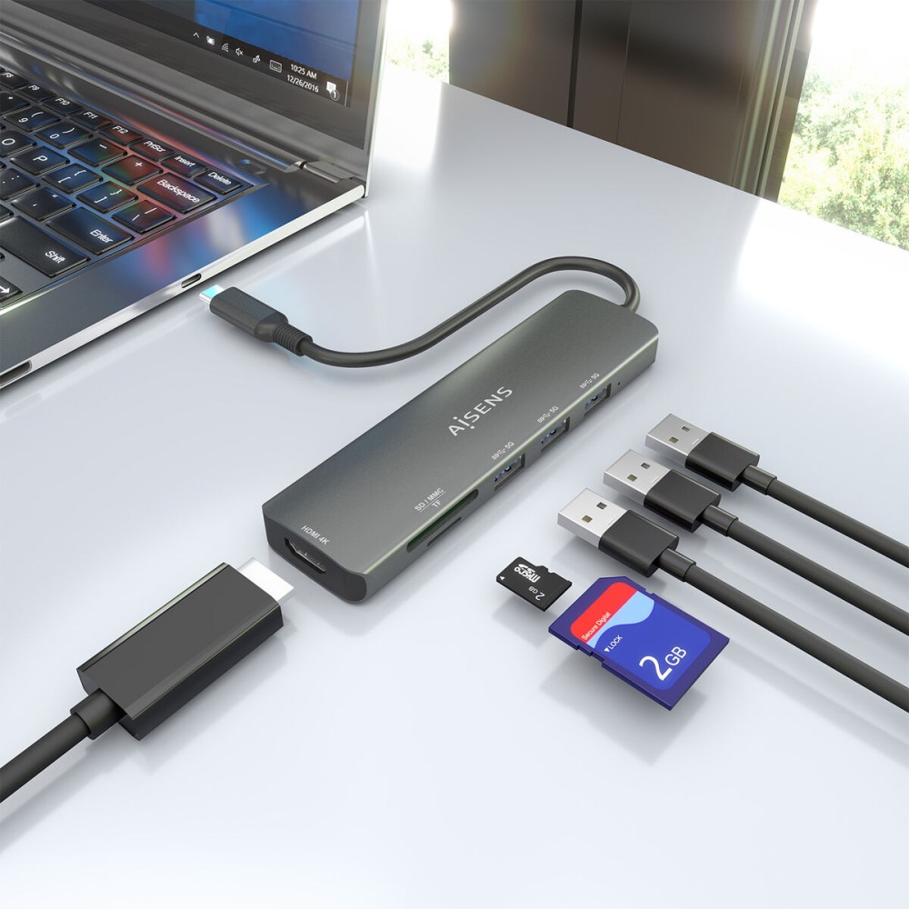 USB Hub Aisens ASUC-6P024-GR