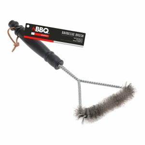 Brosse de Nettoyage pour Barbecue BBQ Collection 30 x 16 cm Noir Argenté