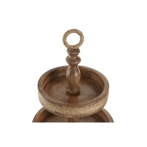 Centre de Table Home ESPRIT Marron Corde Bois de manguier 38 x 38 x 63 cm