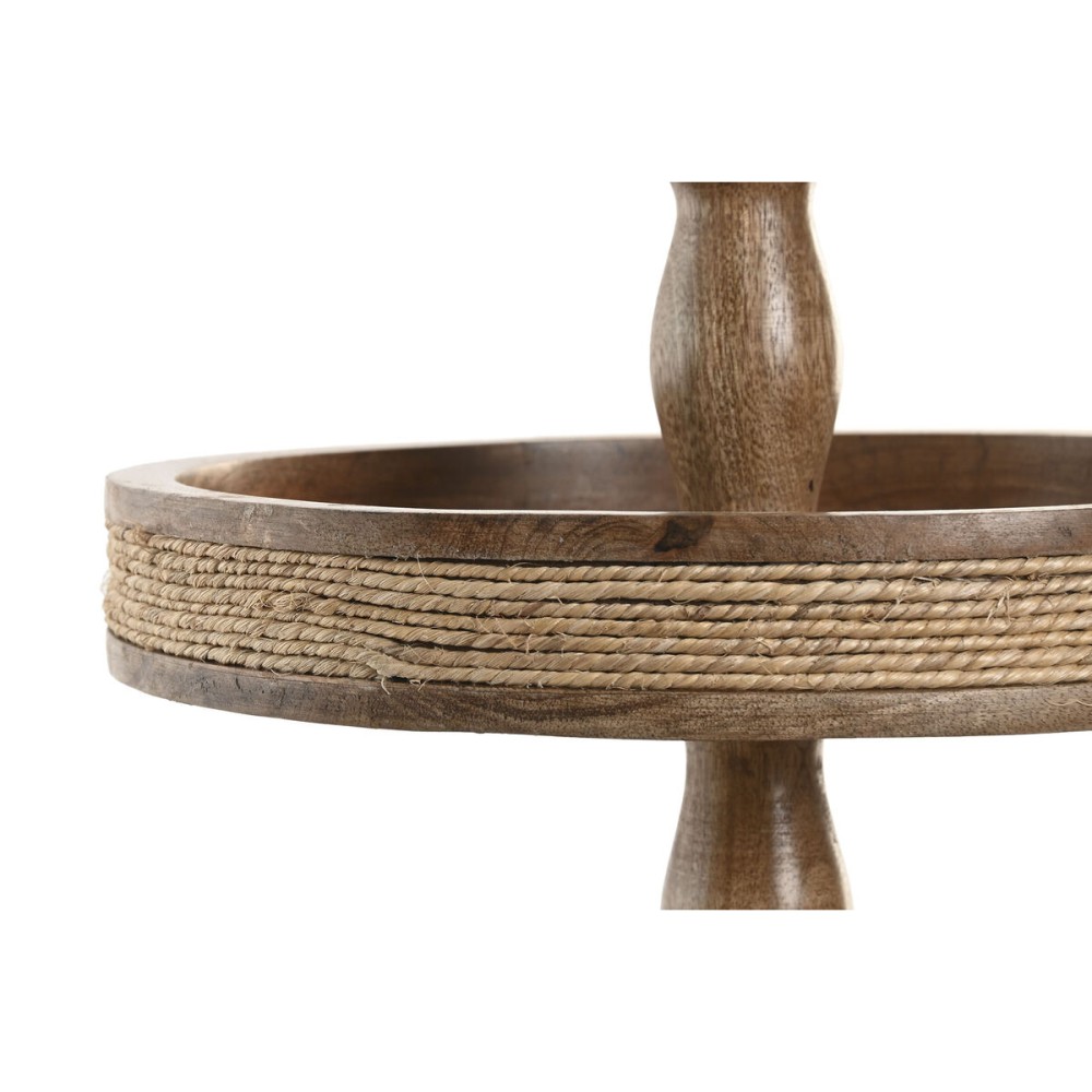 Centre de Table Home ESPRIT Marron Corde Bois de manguier 38 x 38 x 63 cm