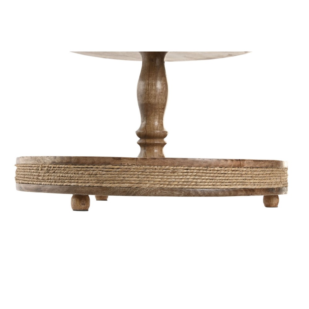 Centre de Table Home ESPRIT Marron Corde Bois de manguier 38 x 38 x 63 cm