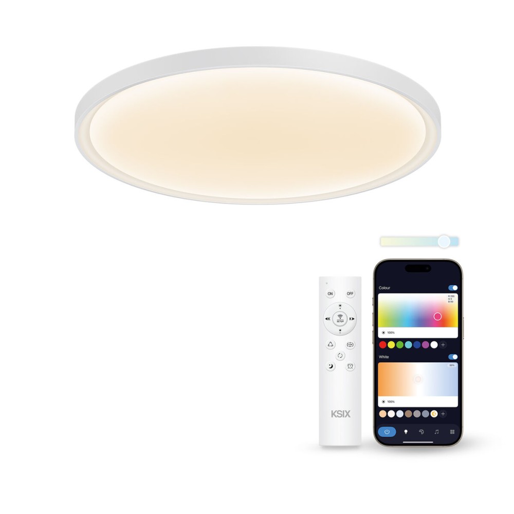 LED Flush-fitting ceiling light KSIX SmartLED KSIX Halo 2 White Plastic 25 W (3000k - 6500k) (6500 K)
