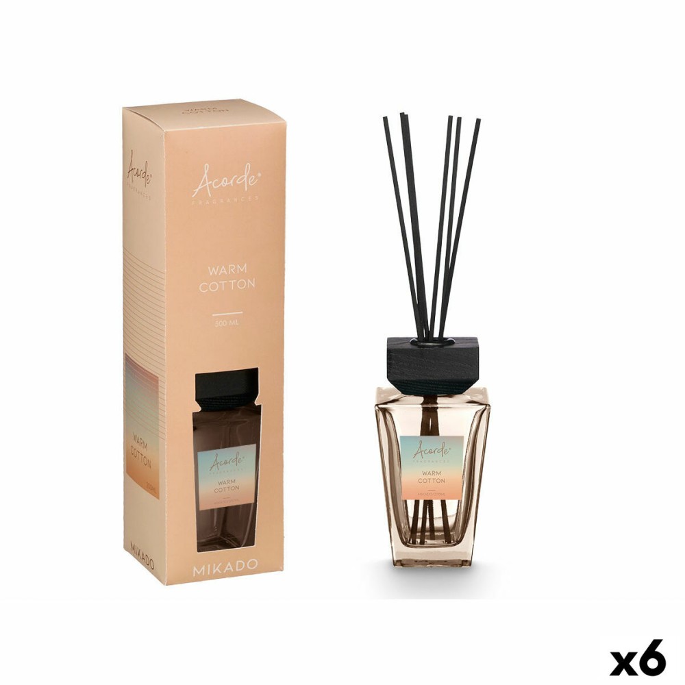 Bâtonnets Parfumés Acorde WARM COTTON 500 ml (6 Unités)