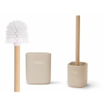 Toilettenbürste Berilo Weiß Beige Holz Polyesterharz 9,6 x 37 x 9,5 cm (6 Stück)