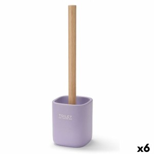 Toilettenbürste Berilo Weiß grün Holz Polyesterharz 9,6 x 37 x 9,5 cm (6 Stück)