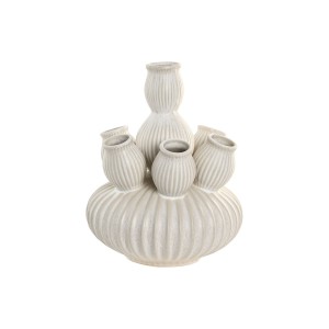 Vase Home ESPRIT Creme aus Keramik Mediterraner 28 x 28 x 35 cm