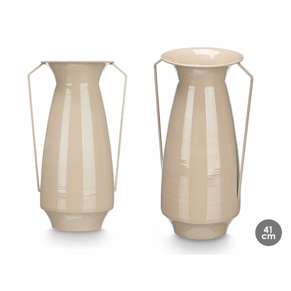 Vase Gift Decor Marron Fer Conique 25,5 x 41,5 x 18,5 cm (4 Unités)