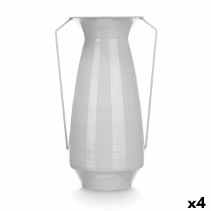 Vase Gift Decor Grau Eisen konisch 25,5 x 41,5 x 18,5 cm (4 Stück)
