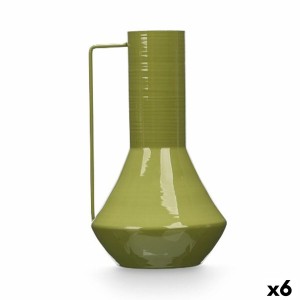 Vase Gift Decor grün Eisen konisch 17 x 29 x 7 cm (6 Stück)