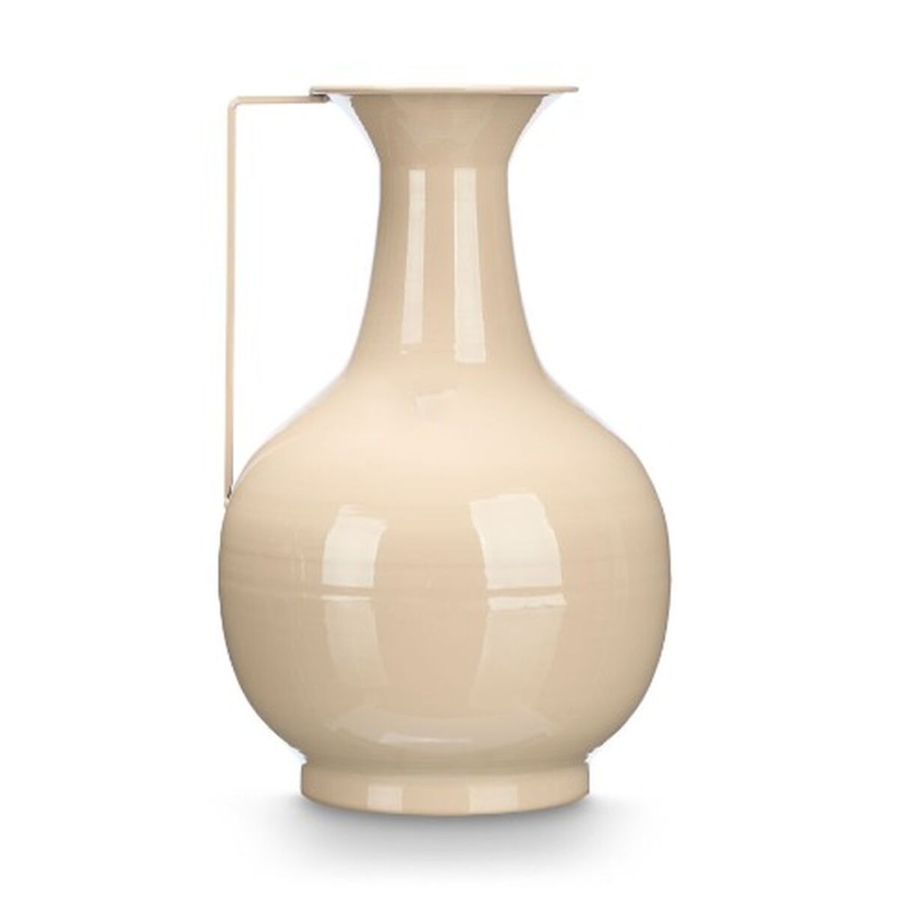 Vase Gift Decor Brown Iron Ball 24 x 38 x 14,8 cm (4 Units)