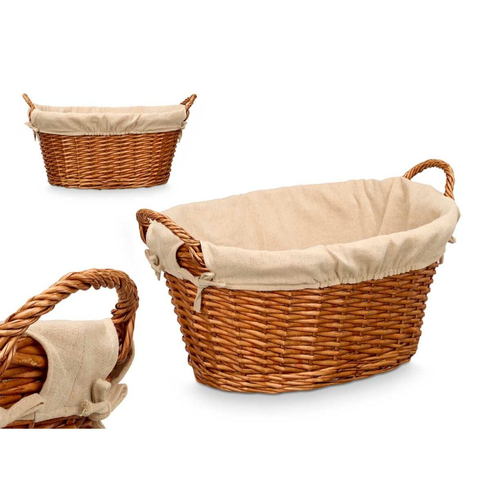Multi-purpose basket Kipit Natural Polyester Cotton wicker (12 Units)