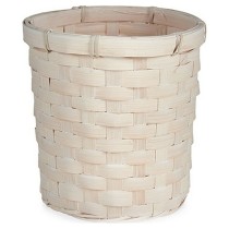 Cache-pot Gift Decor Blanc PVC Bambou 17 x 15 x 17 cm Rond