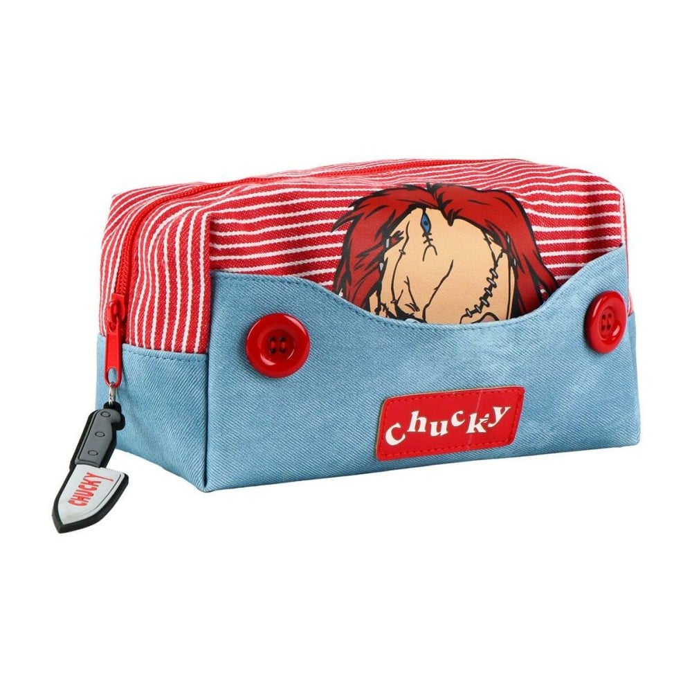 Travel Vanity Case Chucky Red 50 % PVC 50 % cotton Modern 20 x 11 x 9 cm