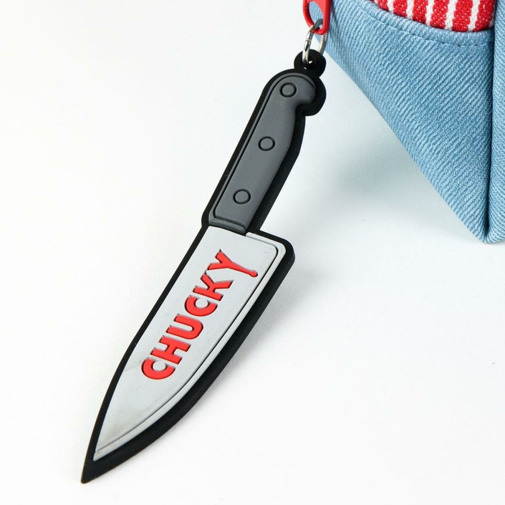Travel Vanity Case Chucky Red 50 % PVC 50 % cotton Modern 20 x 11 x 9 cm