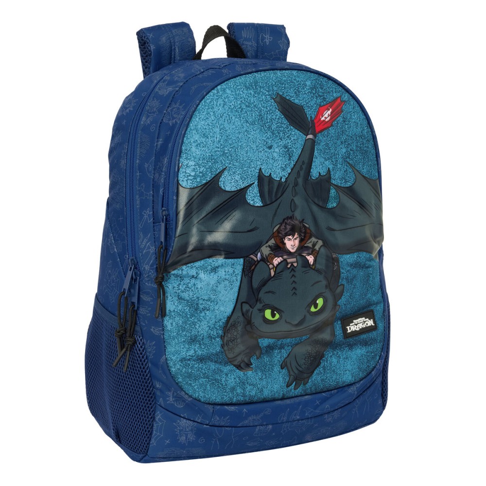 School Bag How to Train Your Dragon Dark blue 32 x 44 x 16 cm