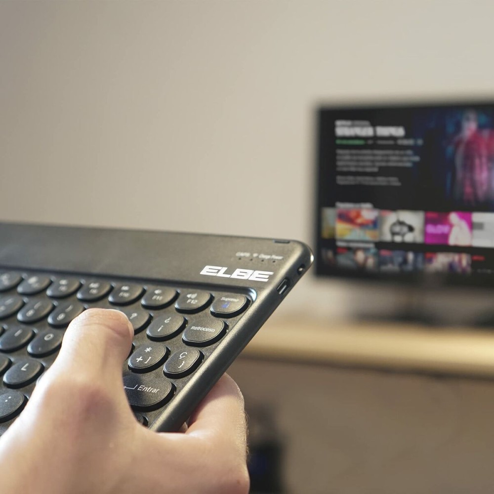 Clavier sans fil ELBE TE102BT Noir QWERTY