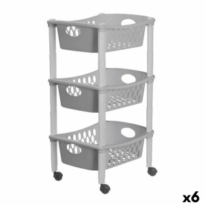 Chariot à légumes Stefanplast Gris Plastique 40 x 29,5 x 68,5 cm (6 Unités)