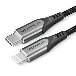 Câble Lightning Vention TACHF Gris 1 m