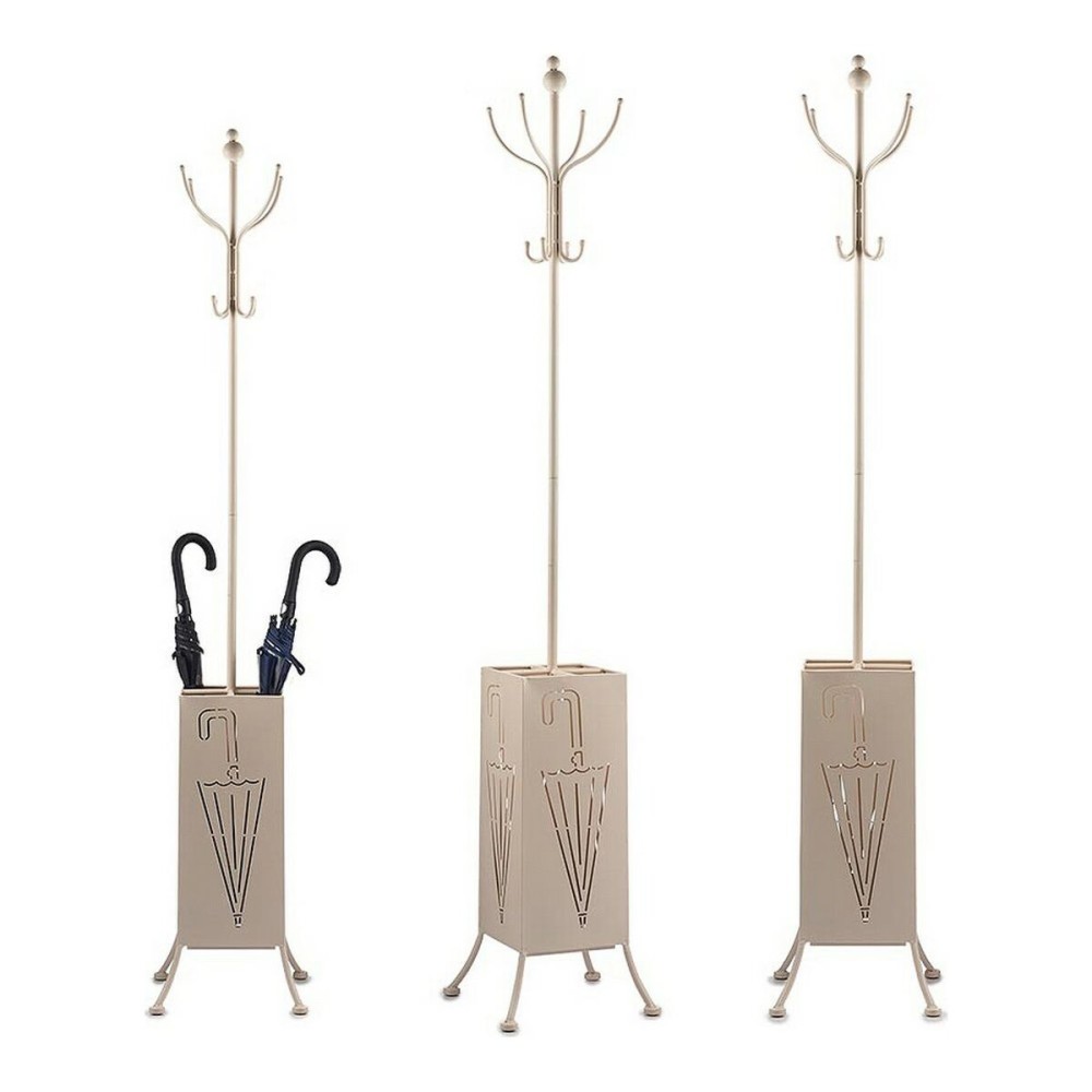 Garderobe Gift Decor Creme Metall 34 x 188 x 34 cm Regenschirmständer