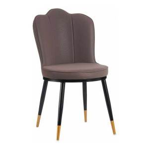 Sessel Gift Decor Schwarz Lila Gold 53 x 88 x 67 cm Muschel