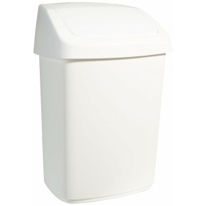 Rubbish Bin Rubbermaid R000877 White Black Plastic 25 L