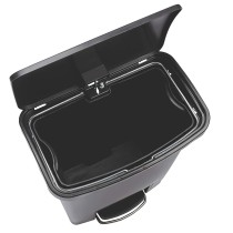 Rubbish Bin Rubbermaid R000877 White Black Plastic 25 L