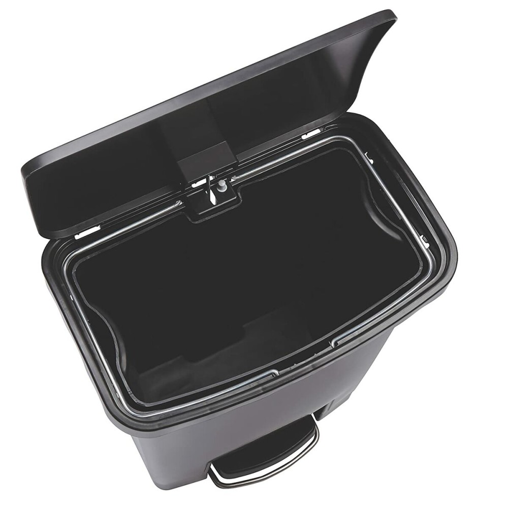 Rubbish Bin Rubbermaid R000877 White Black Plastic 25 L