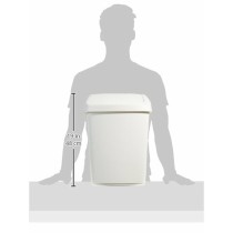 Rubbish Bin Rubbermaid R000877 White Black Plastic 25 L