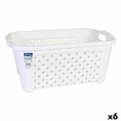 Panier à linge Tontarelli 8065405/112 35 L Blanc Rectangulaire 58 x 38 x 26 cm (6 Unités)