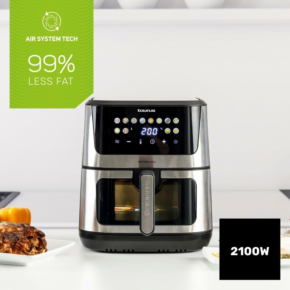 Heißluftfritteuse Taurus AIR FRY 360XL Schwarz 2100 W 8 L