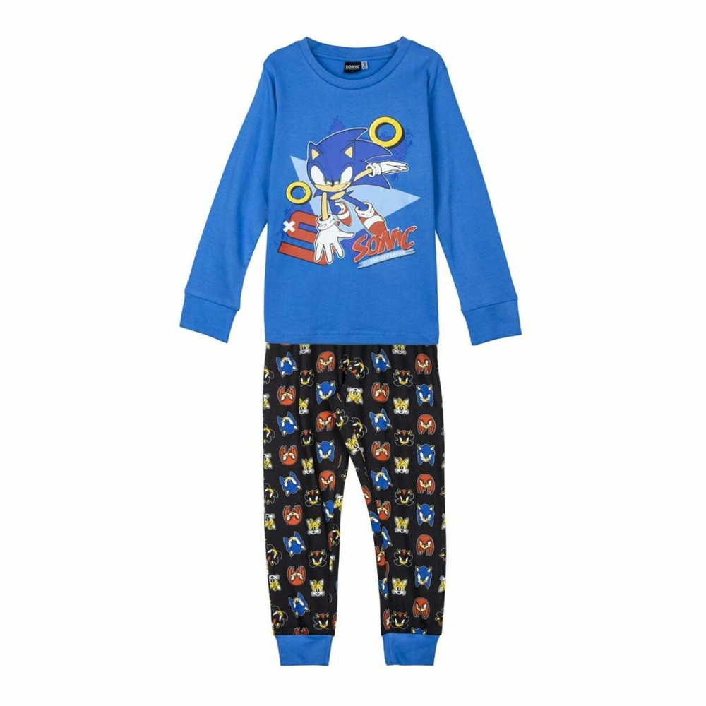 Schlafanzug Für Kinder Sonic Blau