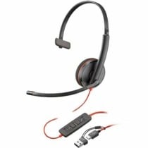 Kopfhörer mit Mikrofon Poly 8X214A6 Schwarz