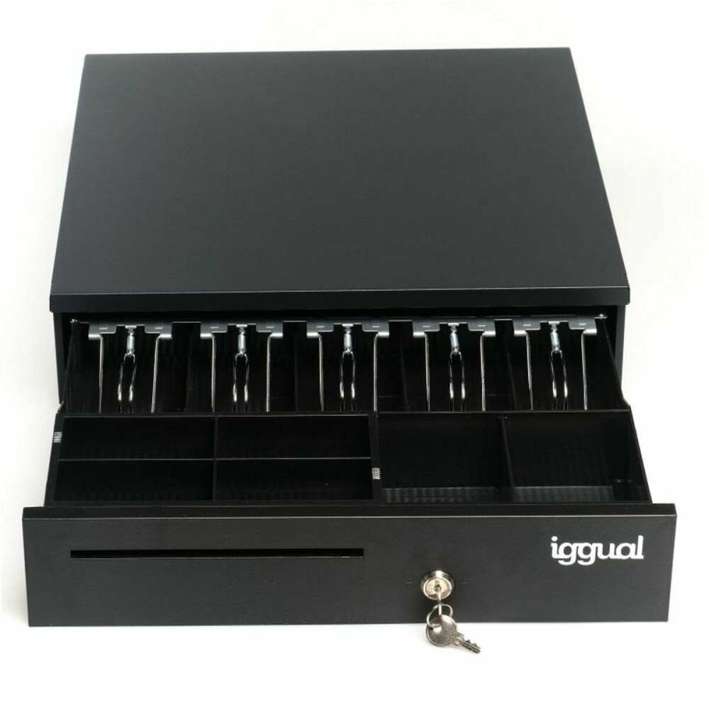 Cash Register Drawer iggual IRON-35 Black Multicolour (42 CM)