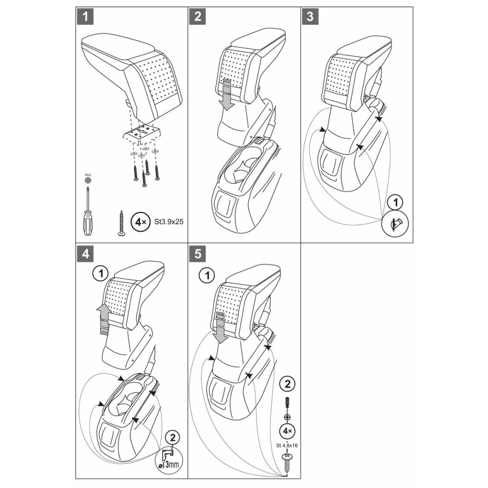 Armrest Armster 500l