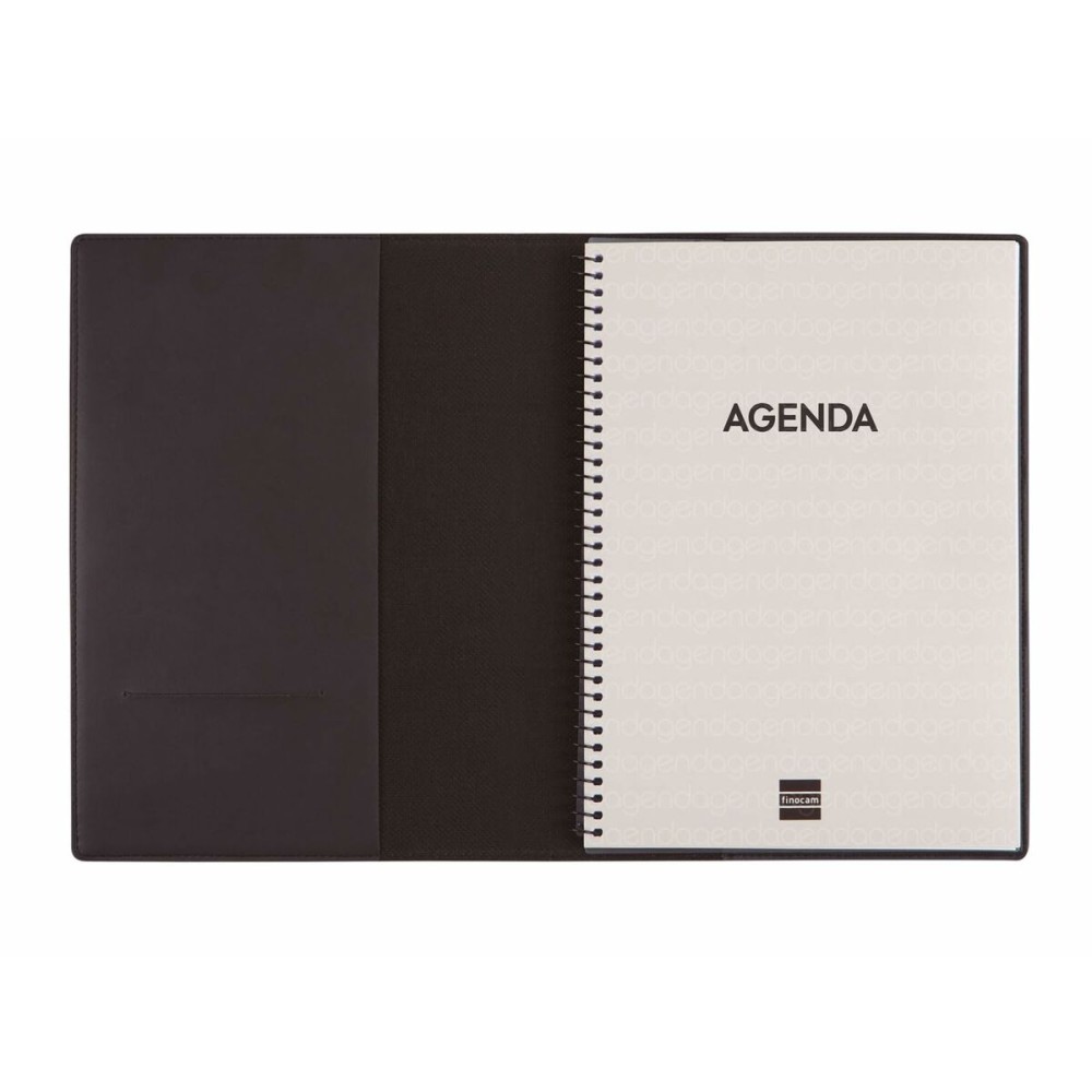 Diary Finocam Black A5 15,5 x 21,2 cm