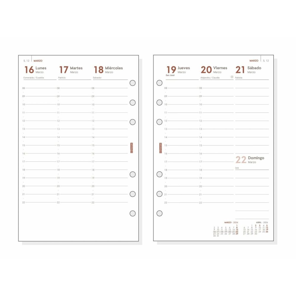 Agenda Finocam Noir 11,7 x 18,1 cm