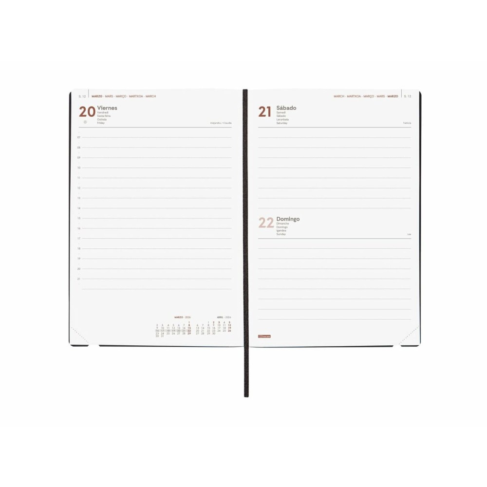 Agenda Finocam Noir A5 14 x 20,4 cm