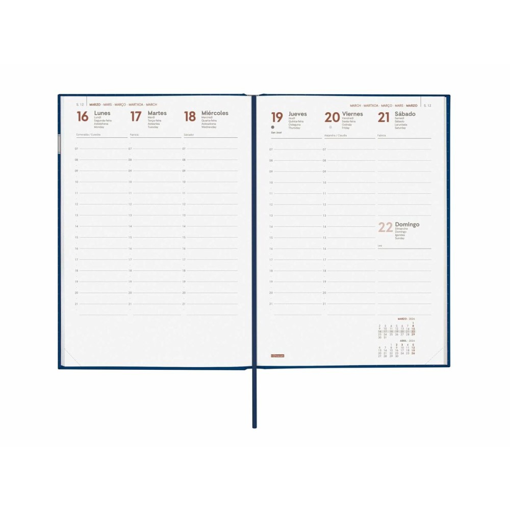 Agenda Finocam Bleu A5 14 x 20,4 cm