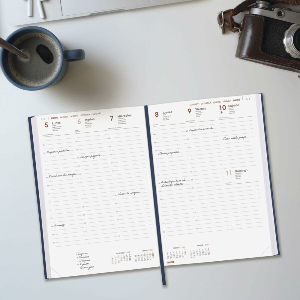 Agenda Finocam Bleu 16,5 x 24 cm