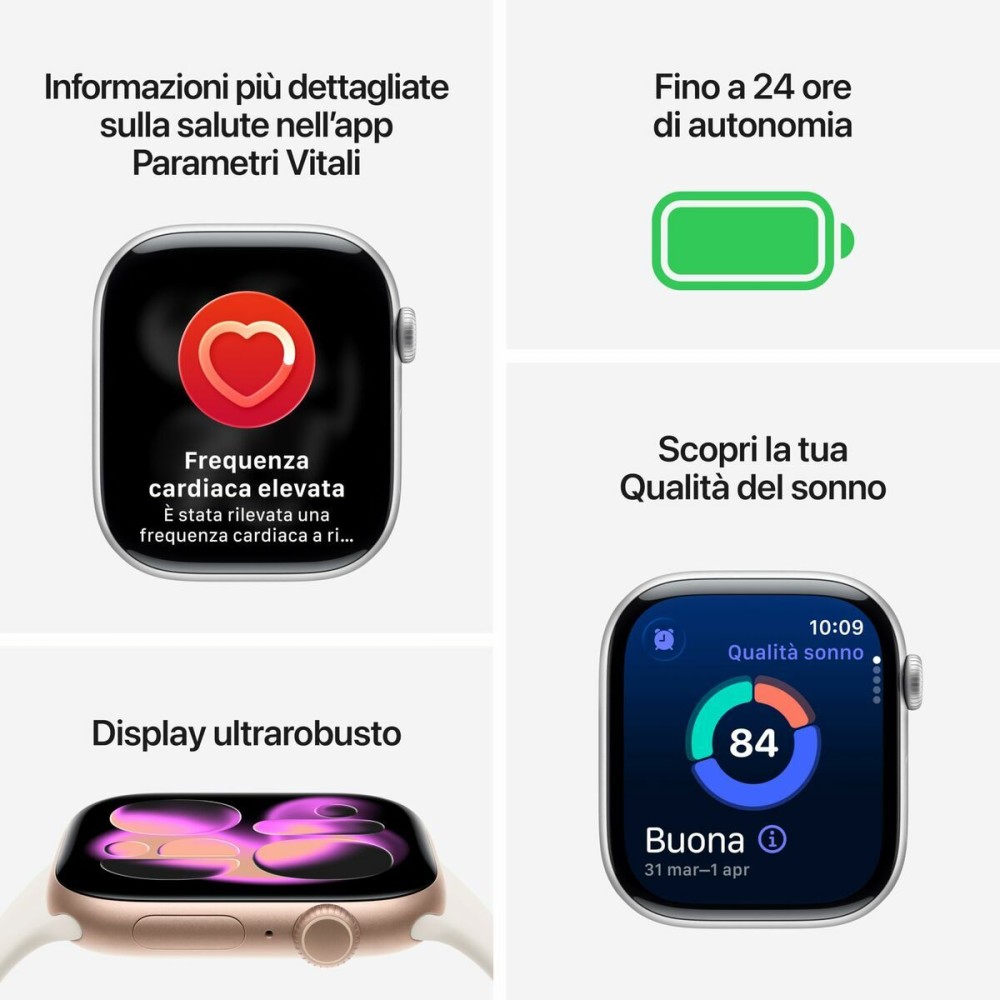 Montre intelligente Apple MEUW4QL/A Noir 46 mm
