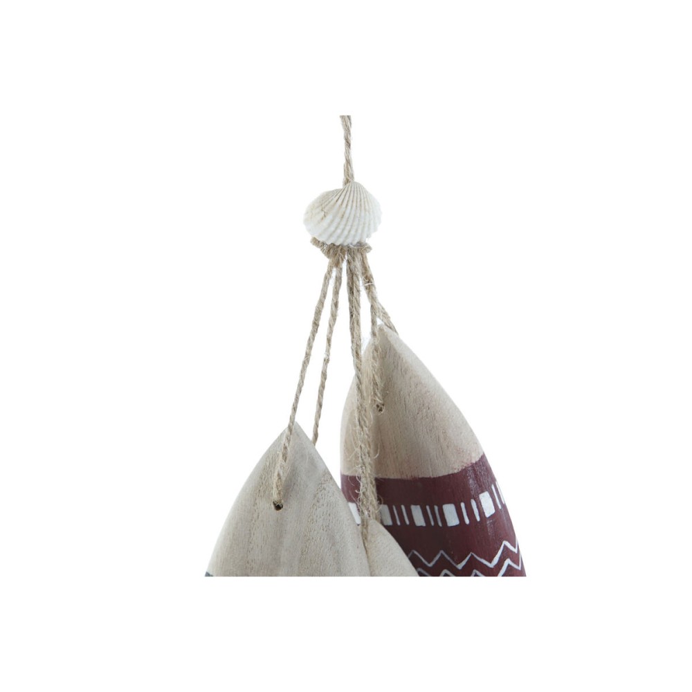 Dekoration zum Aufhängen Home ESPRIT Blau Rot Bunt Fische 5 x 2 x 20 cm (2 Stück)